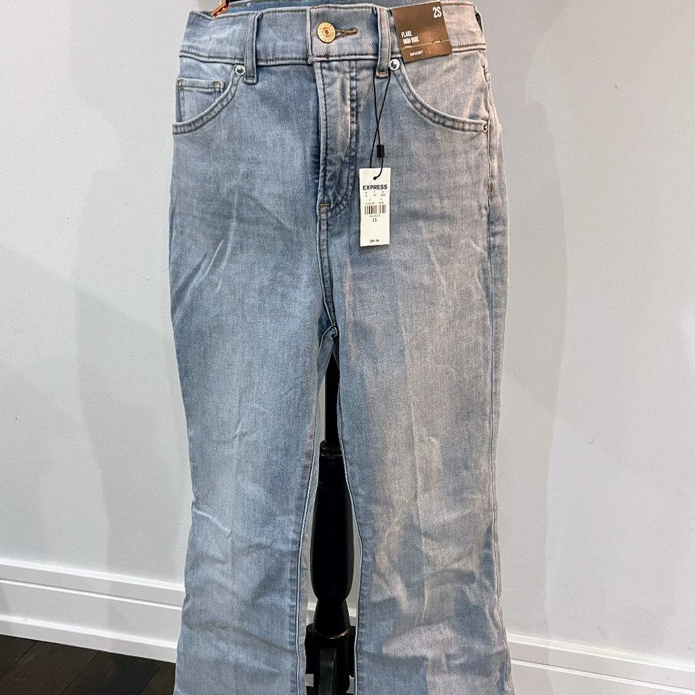 Express- Light wash Flare jeans - Size 2 Short